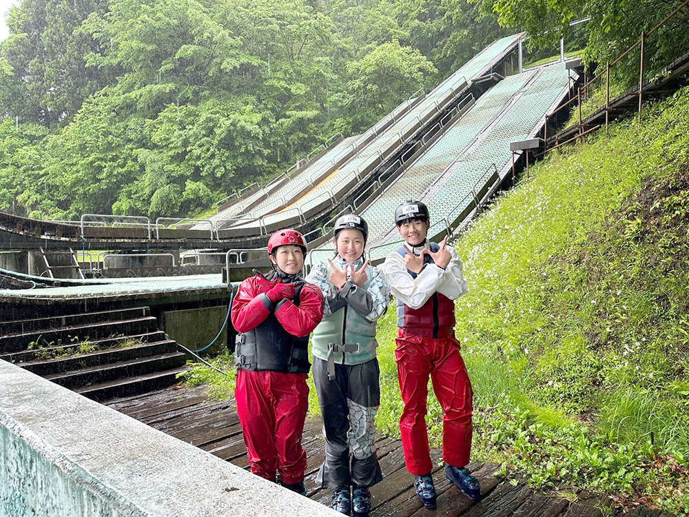 白馬さのさかウォータージャンプでの集合写真