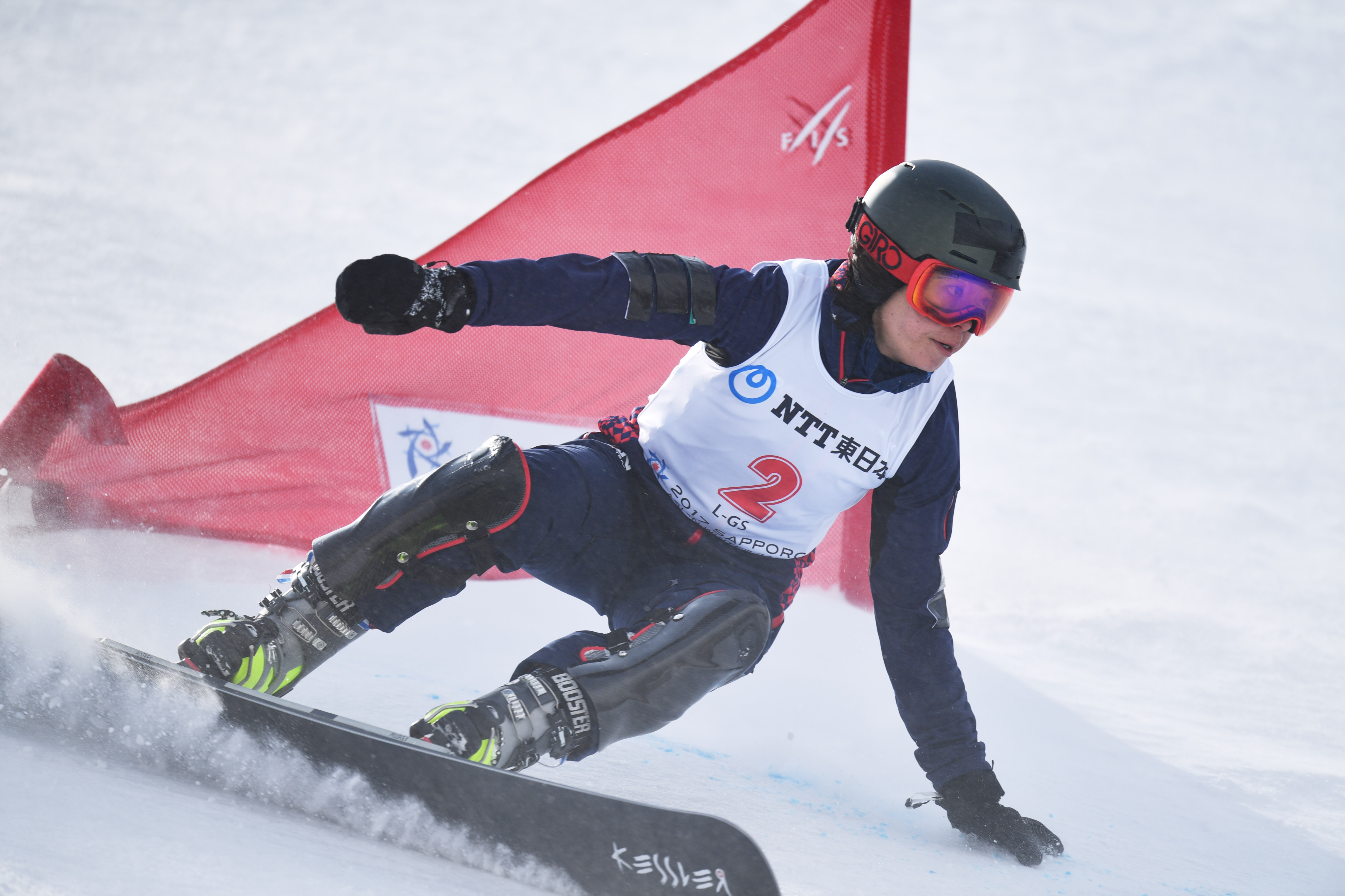 ÆªJË¢/Eri Yanetani (JPN),  FEBRUARY 19, 2017 - Snowboarding :  Women's Giant Slalom  during the 2017 Sapporo Asian Winter Games  at Sapporo Teine in Hokkaido, Japan.  (Photo by AFLO SPORT)