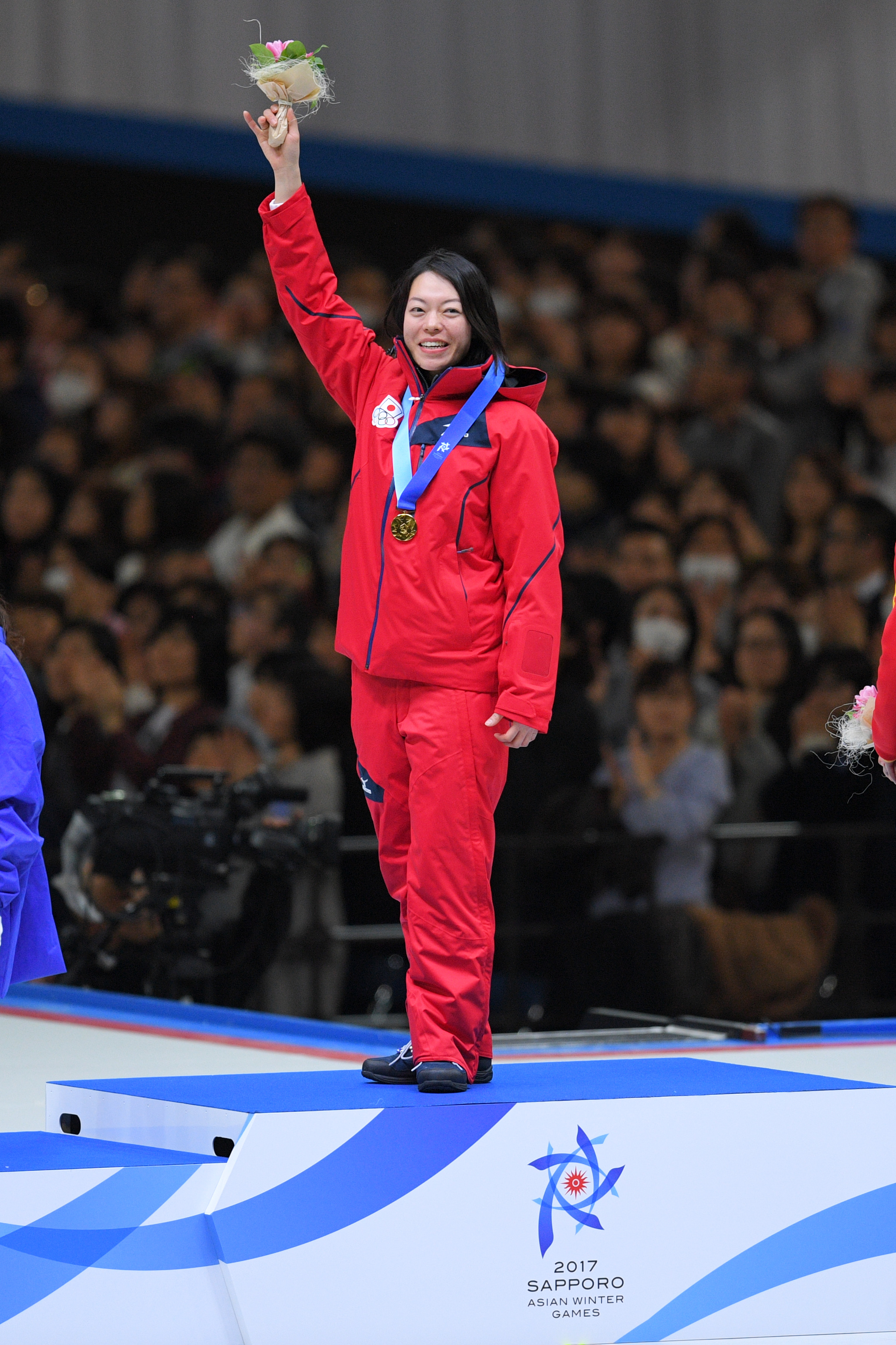 ÆªJË¢/Eri Yanetani (JPN),  FEBRUARY 19, 2017 - Snowboarding :  Women's Giant Slalom Award Ceremony during the 2017 Sapporo Asian Winter Games  at Sapporo Dome in Hokkaido, Japan.  (Photo by AFLO SPORT)