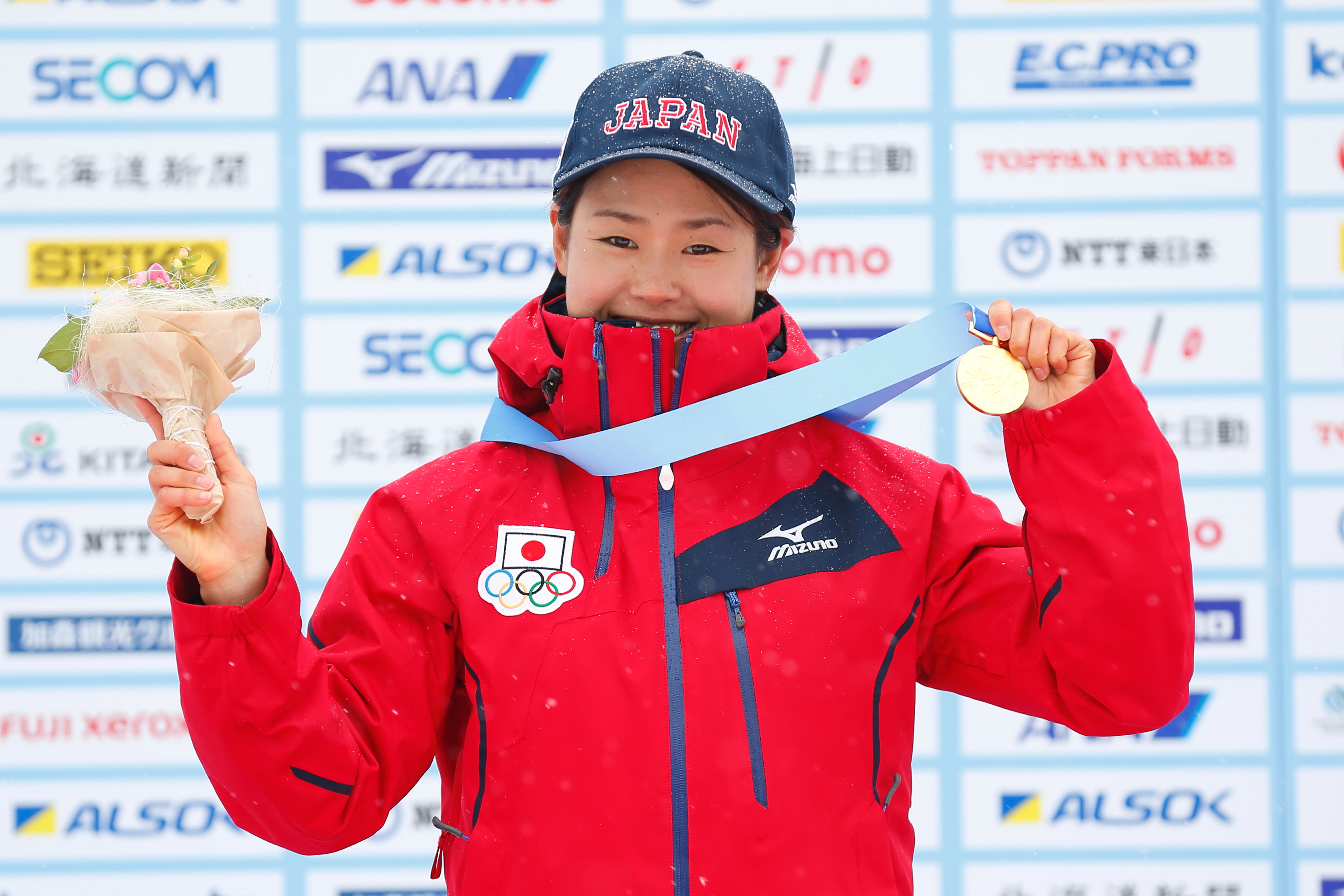 ¬ÑRM/Yuki Kobayashi (JPN),  FEBRUARY 23, 2017 - Cross Country Skiing :  Women's 5km Classical Medal Ceremony  during the 2017 Sapporo Asian Winter Games  at Shirahatayama Open Stadium in Hokkaido, Japan. (Photo by Yohei Osada/AFLO SPORT)