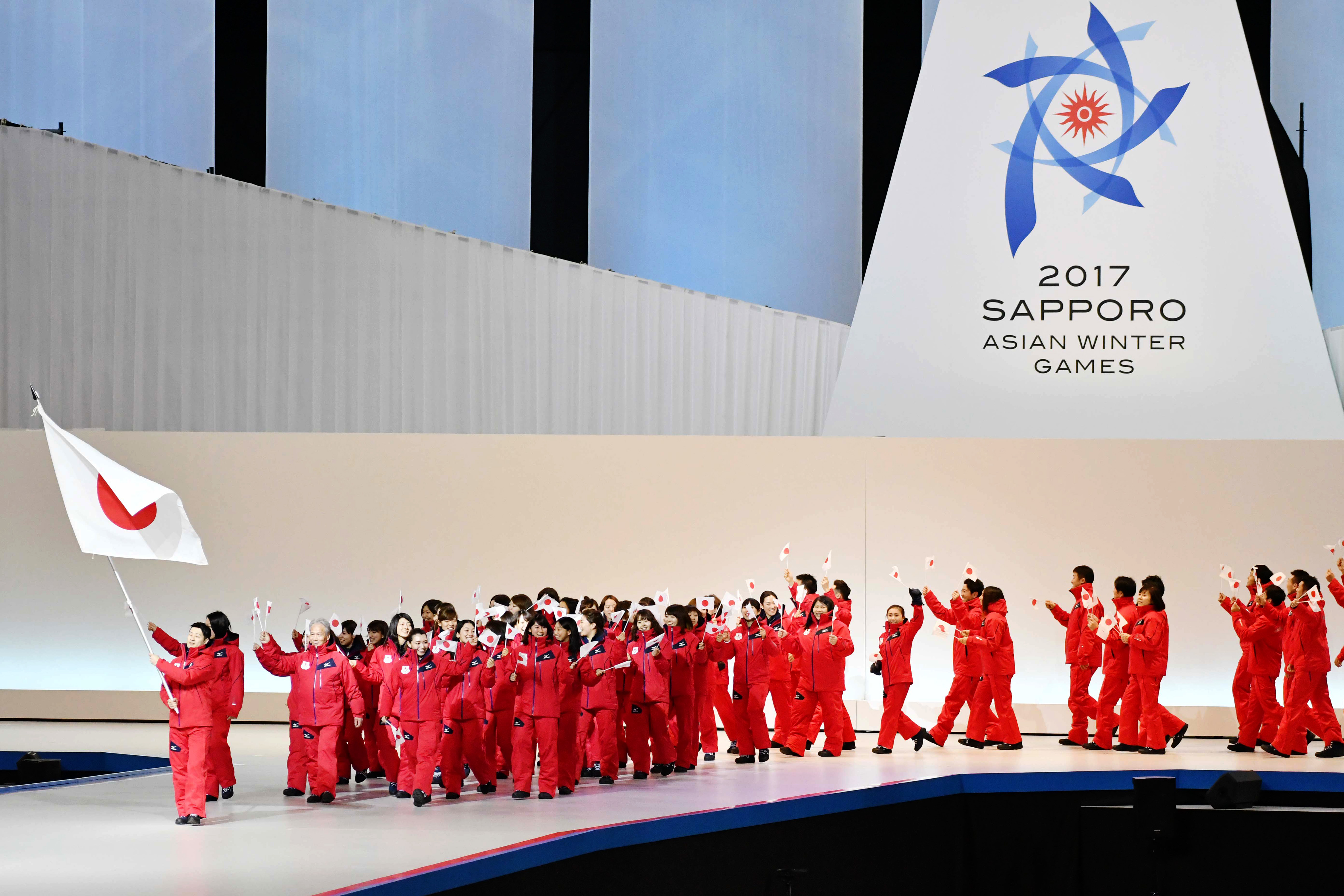 ú{ãIèc/Japan Delegation (JPN),  FEBRUARY 19, 2017 :  Opening Ceremony  during the 2017 Sapporo Asian Winter Games  at Sapporo Dome in Hokkaido, Japan.  (Photo by AFLO SPORT)