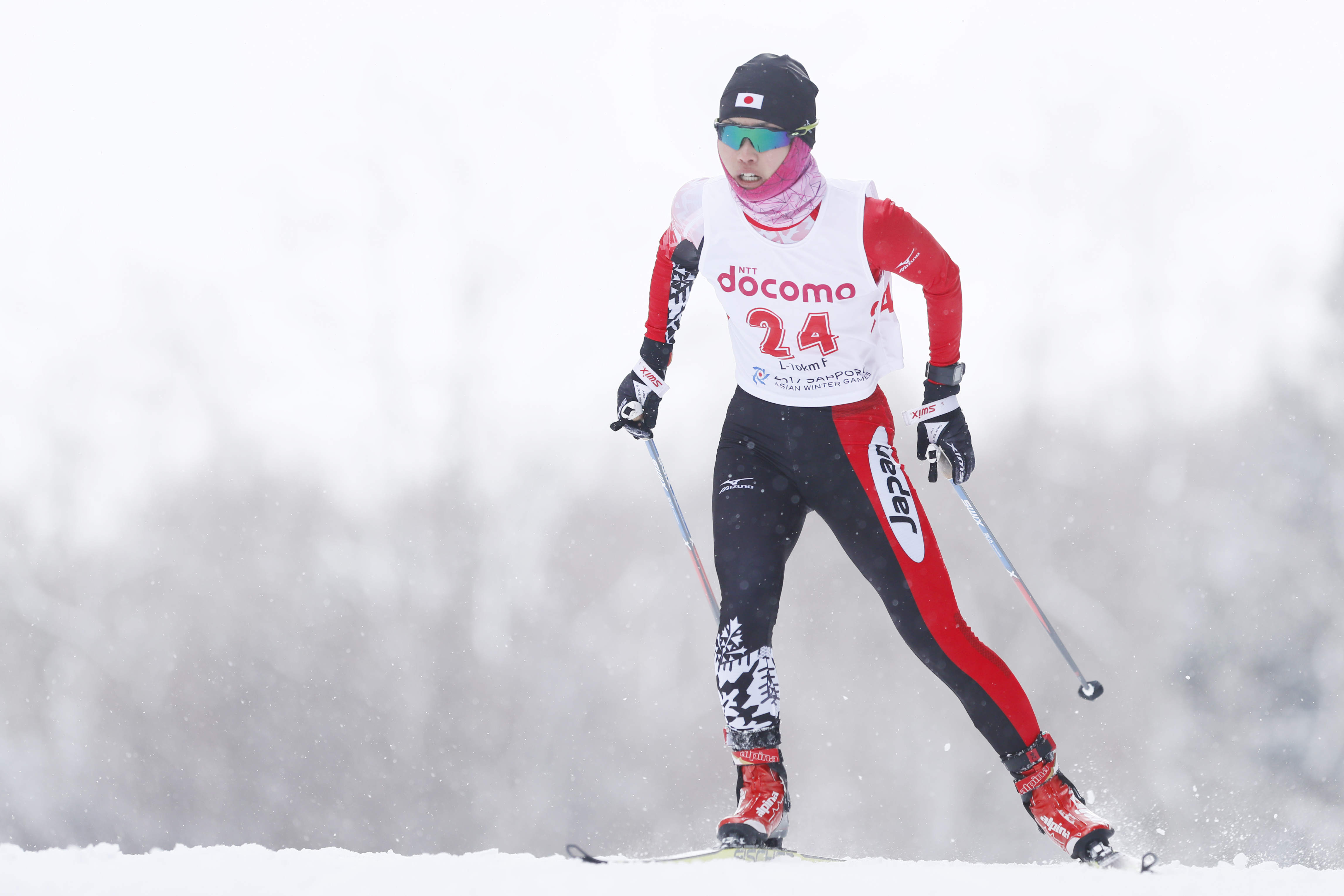 „RM/Yuki Kobayashi (JPN), FEBRUARY 21, 2017 - Cross Country Skiing : Women's 10km Free during the 2017 Sapporo Asian Winter Games at Shirahatayama Open Stadium in Hokkaido, Japan. (Photo by Yohei Osada/AFLO SPORT)
