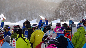 朝の集合は迷子が出ないように