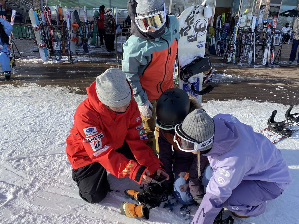 雪上トレーニングの様子